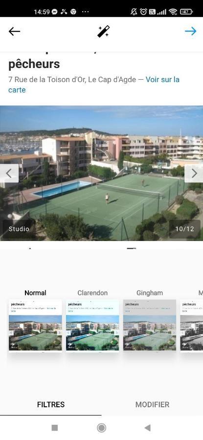 Studio Cabine Ile Des Pecheurs Cap D'Agde Tennis 외부 사진