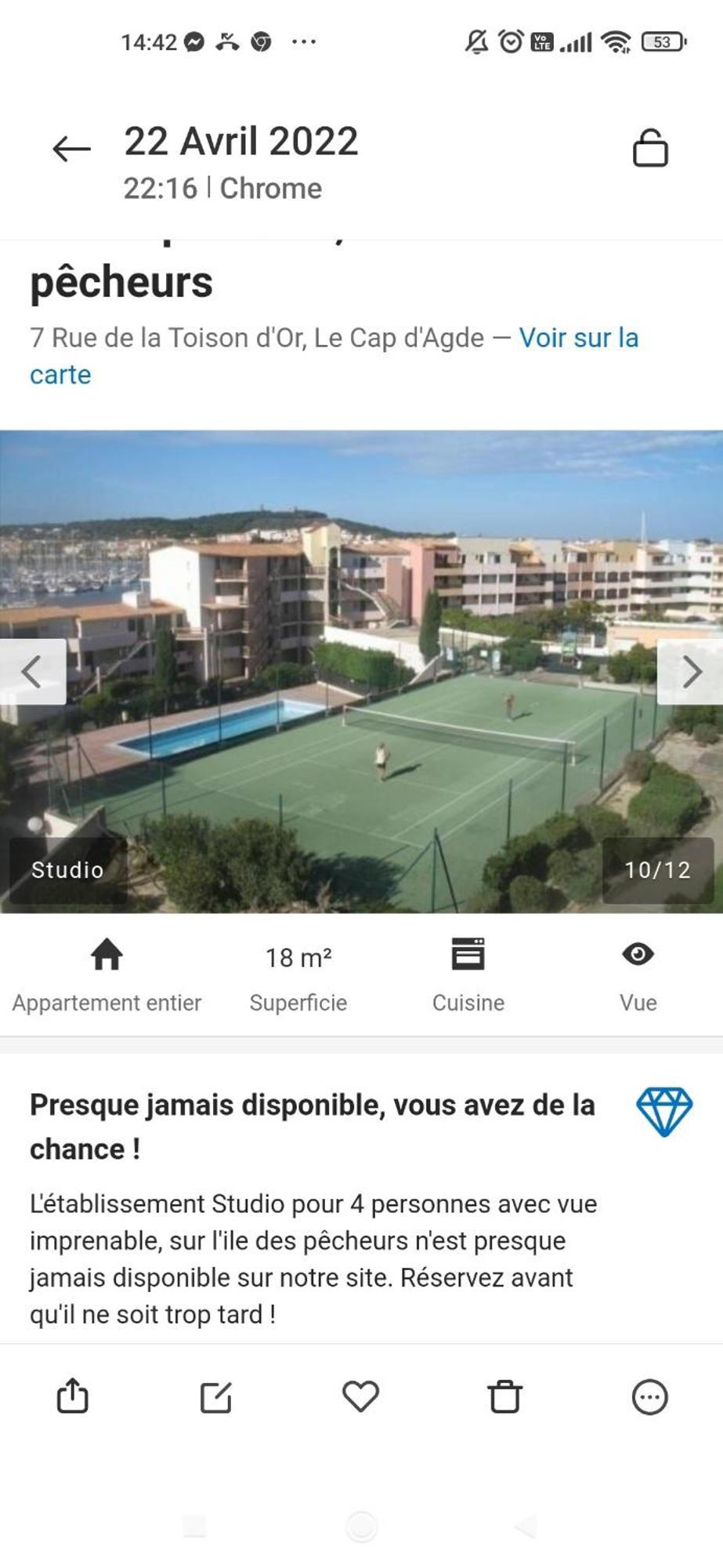 Studio Cabine Ile Des Pecheurs Cap D'Agde Tennis 외부 사진